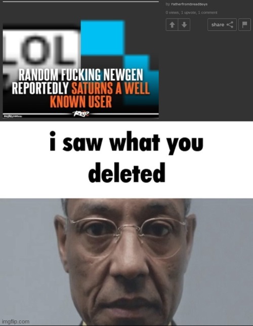 image tagged in i saw what you deleted | made w/ Imgflip meme maker