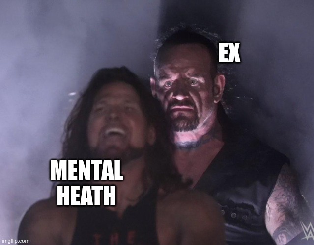 undertaker | EX; MENTAL HEATH | image tagged in undertaker | made w/ Imgflip meme maker