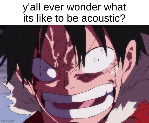 like playing the instrument not the neural divergent disorder | y'all ever wonder what its like to be acoustic? | made w/ Imgflip meme maker