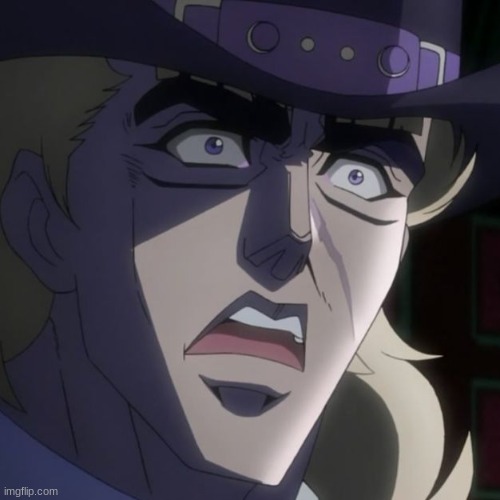 SPEEDWAGON IS AFRAID!!! | image tagged in speedwagon is afraid | made w/ Imgflip meme maker