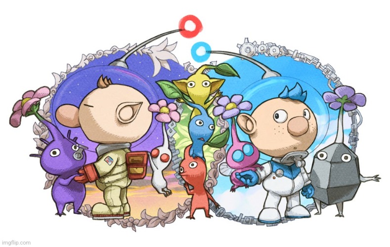 Olimar Alph & Pikmin | image tagged in olimar alph pikmin | made w/ Imgflip meme maker