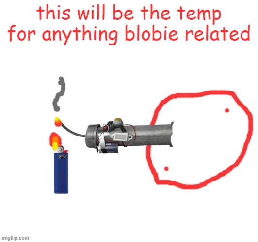 Not-so Badass drawing of Blobie smoking a Pipe bomb | this will be the temp for anything blobie related | image tagged in blobie smoking apipe bomb | made w/ Imgflip meme maker