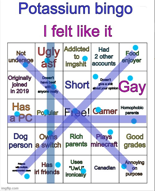 were so similar we should lowkey date | image tagged in potassium bingo v3 | made w/ Imgflip meme maker