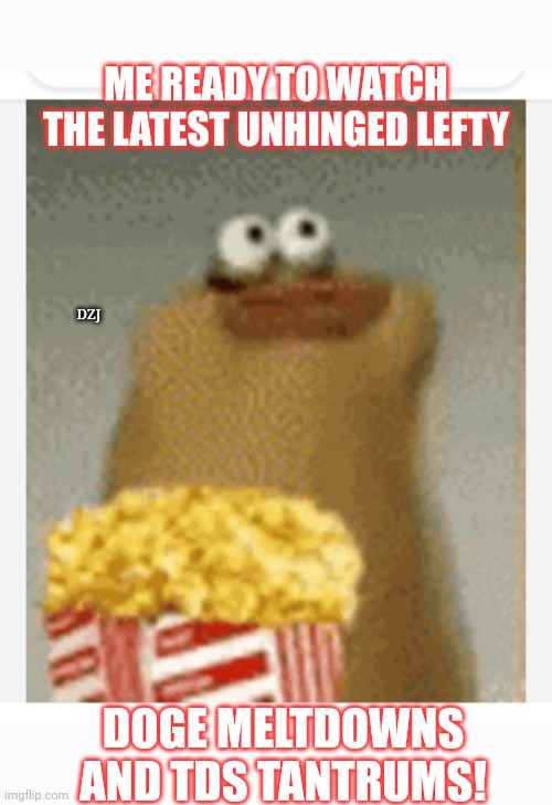 It's Magically Delicious! | ME READY TO WATCH THE LATEST UNHINGED LEFTY; DZJ; DOGE MELTDOWNS AND TDS TANTRUMS! | image tagged in libtard,morons,losers,butthurt liberals | made w/ Imgflip meme maker