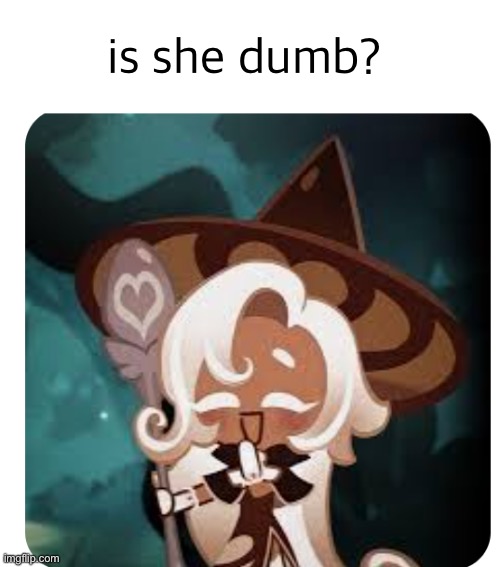 Latte Cookie's PFP | is she dumb? | image tagged in cookie run,is she dumb,is he dumb | made w/ Imgflip meme maker