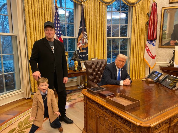 DOGE in white house Blank Meme Template