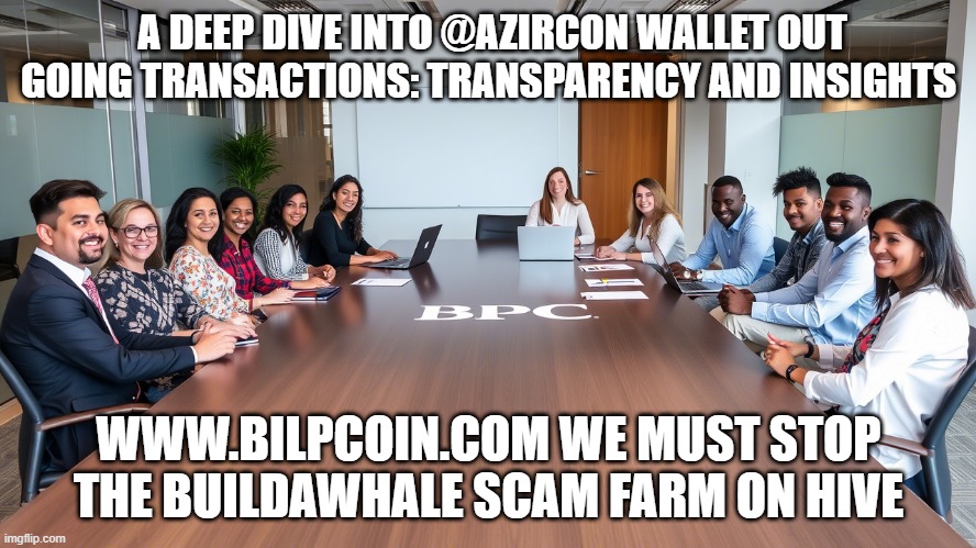 A DEEP DIVE INTO @AZIRCON WALLET OUT GOING TRANSACTIONS: TRANSPARENCY AND INSIGHTS; WWW.BILPCOIN.COM WE MUST STOP THE BUILDAWHALE SCAM FARM ON HIVE | made w/ Imgflip meme maker