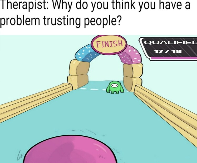 I don't have trust issues. Blank Meme Template