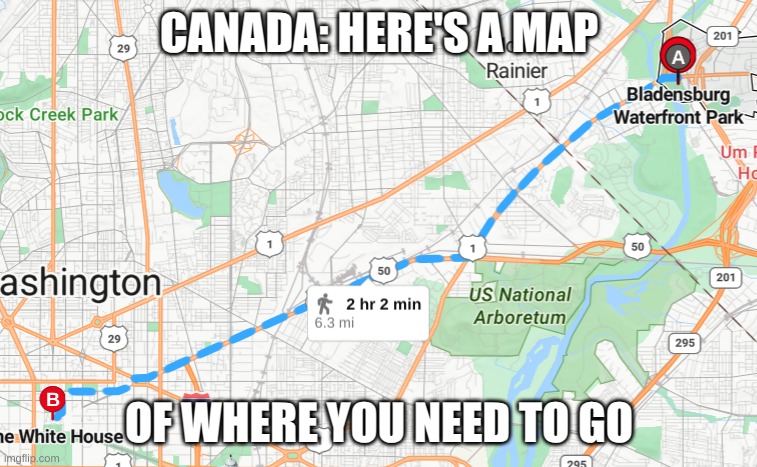 Map for Canada | CANADA: HERE'S A MAP; OF WHERE YOU NEED TO GO | made w/ Imgflip meme maker