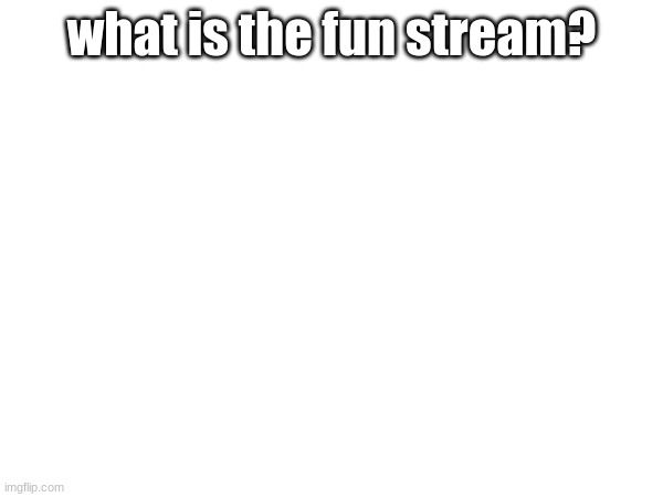 what is the fun stream? | made w/ Imgflip meme maker