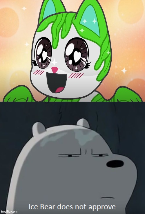 Ice Bear's opinion on Scribble Scrubbie Pets' face | image tagged in ice bear does not approve | made w/ Imgflip meme maker