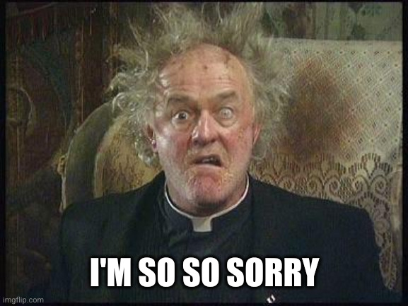 Father Jack | I'M SO SO SORRY | image tagged in father jack | made w/ Imgflip meme maker