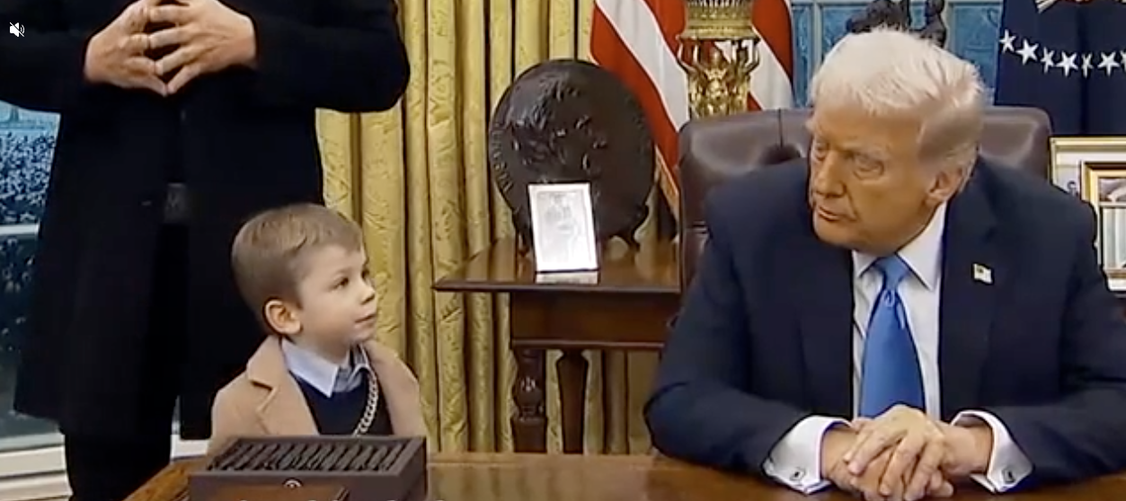 Trump and the Presidents kid Blank Meme Template