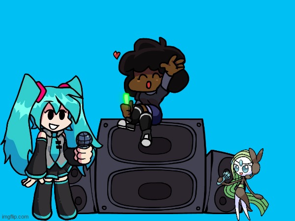 EOFNF: Singing with a celebrity.mp3 | image tagged in eofnf,melody,hatsune miku | made w/ Imgflip meme maker