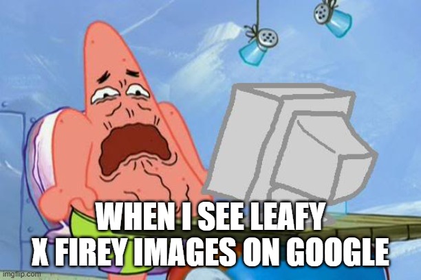 Patrick Star Internet Disgust | WHEN I SEE LEAFY X FIREY IMAGES ON GOOGLE | image tagged in patrick star internet disgust | made w/ Imgflip meme maker