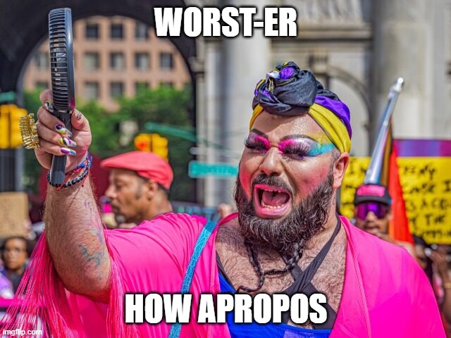 WORST-ER; HOW APROPOS | made w/ Imgflip meme maker