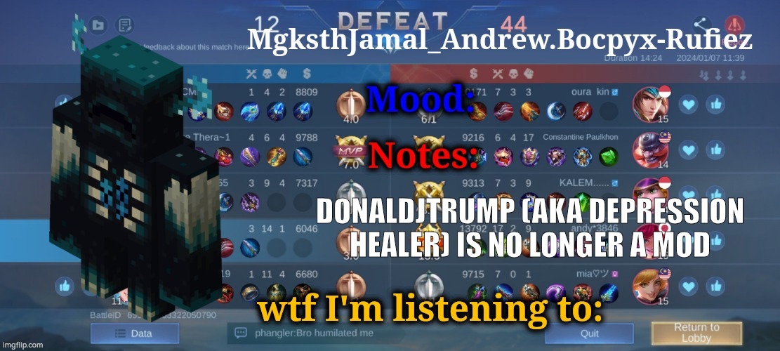 MgksthJamal_Andrew.Bocpyx-Rufiez's Template | DONALDJTRUMP (AKA DEPRESSION HEALER) IS NO LONGER A MOD | image tagged in mgksthjamal_andrew bocpyx-rufiez's template | made w/ Imgflip meme maker