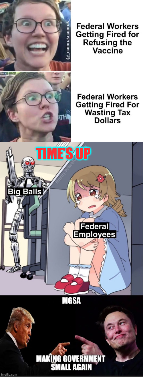 MGSA | TIME'S UP | image tagged in doge,making government small again | made w/ Imgflip meme maker