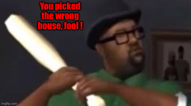 You picked the wrong house fool | You picked the wrong house, fool ! | image tagged in you picked the wrong house fool | made w/ Imgflip meme maker