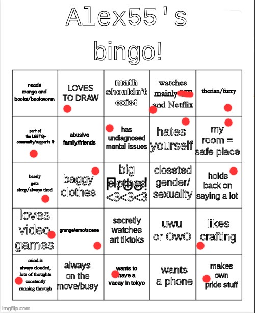 ye:3 | image tagged in alex55's bingo | made w/ Imgflip meme maker