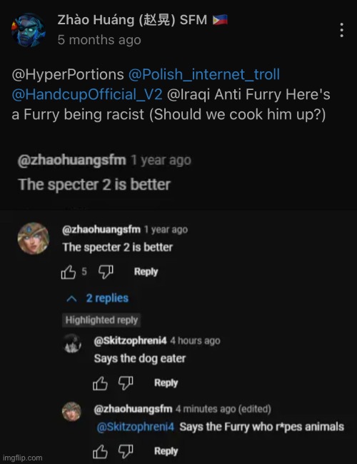 Screenshot proving that furries are racist | image tagged in anti furry,furry,evidence,racist | made w/ Imgflip meme maker