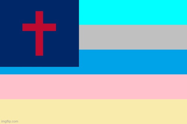 Christian animesexual flag (not attracted to fictional characters, just made for fun) | image tagged in flag,christian,anime | made w/ Imgflip meme maker