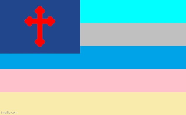 Catholic animesexual flag | image tagged in anime,catholic,flag | made w/ Imgflip meme maker