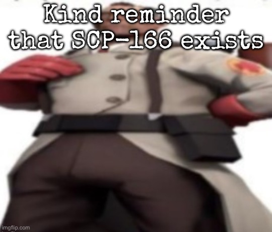 Ze medic | Kind reminder that SCP-166 exists | image tagged in ze medic,msmg | made w/ Imgflip meme maker