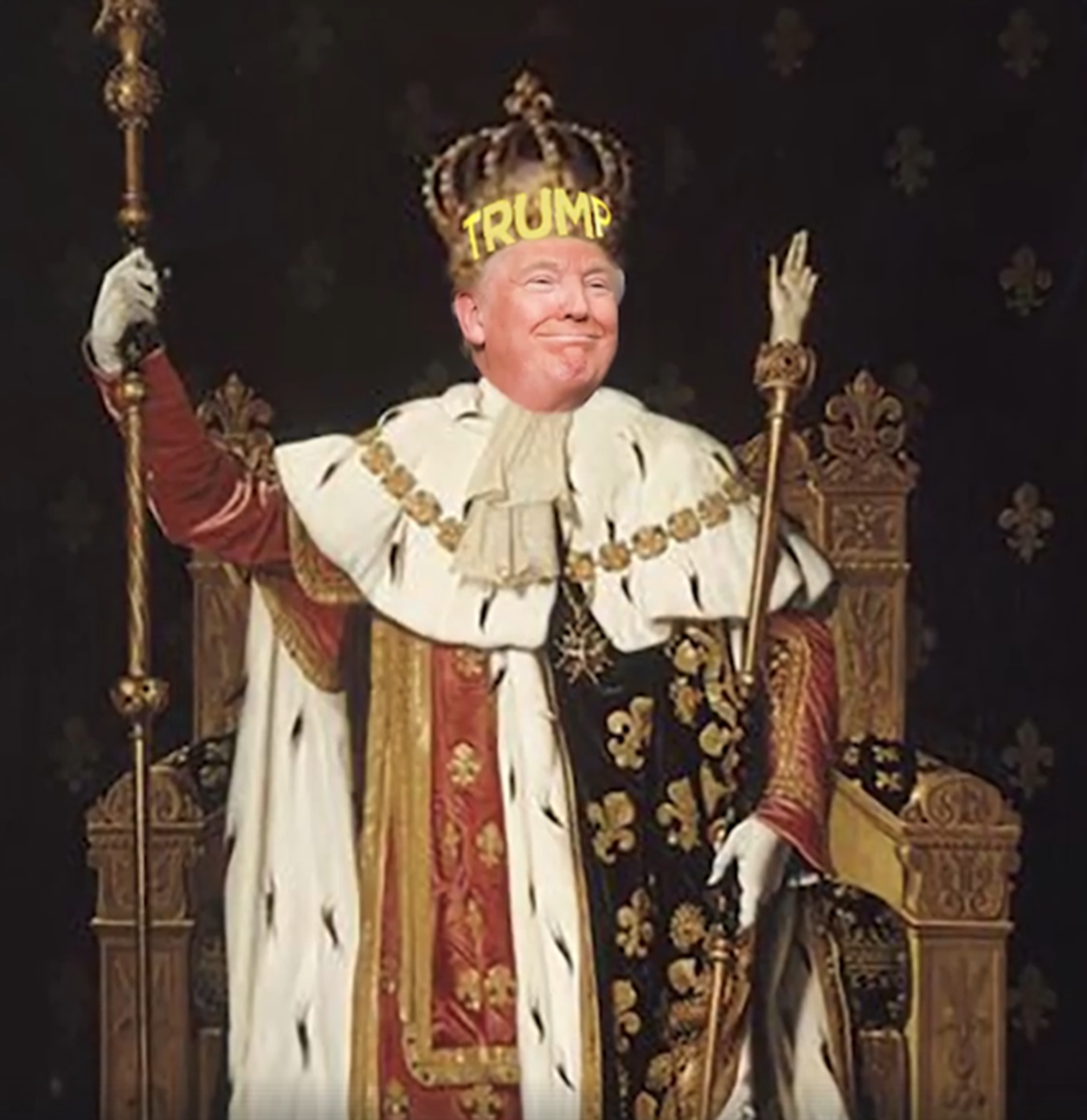 Trump thinks he's a king. We don't have kings. Blank Meme Template