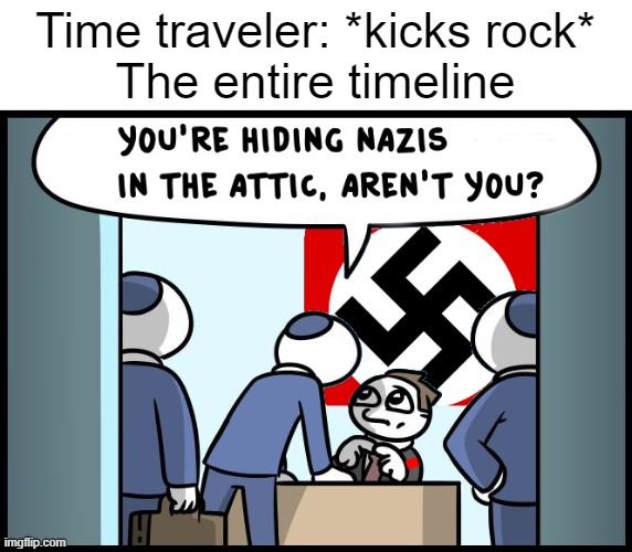 Time traveler: *kicks rock*
The entire timeline | made w/ Imgflip meme maker