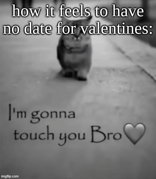 my locker room bros are NOT safe | how it feels to have no date for valentines: | image tagged in i'm gonna touch you bro | made w/ Imgflip meme maker