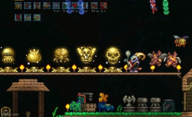 Get BONED, Skeletron!! | image tagged in terraria,master mode,gaming,video games,nintendo switch,screenshot | made w/ Imgflip meme maker