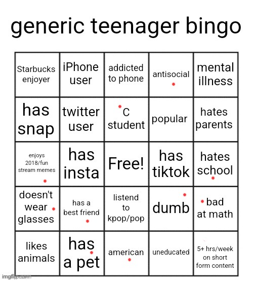 I'm in high school but screw it (pt. uhhhhhhhhh idk anymore) | image tagged in generic teenager bingo | made w/ Imgflip meme maker