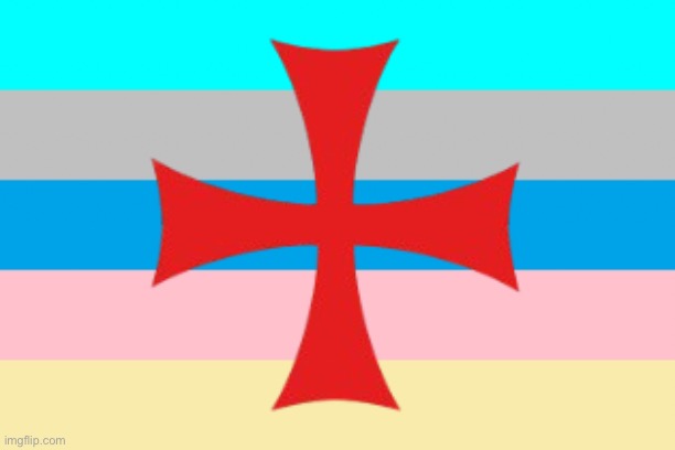 Crusader anime flag | image tagged in crusader,anime,flag | made w/ Imgflip meme maker