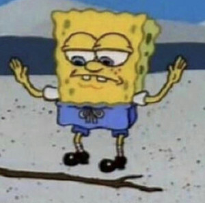 spongebob raise hand Blank Meme Template