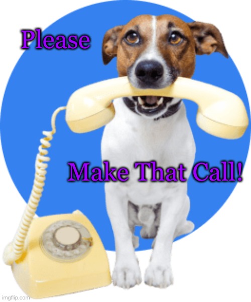 Please Make Call | Please; Make That Call! | image tagged in dog with phone,please call | made w/ Imgflip meme maker