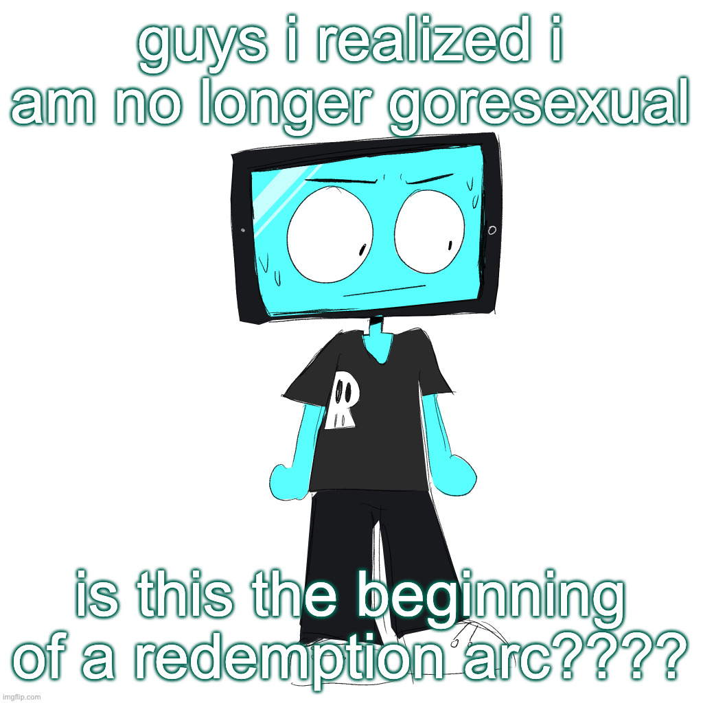 IcyXD concerned | guys i realized i am no longer goresexual; is this the beginning of a redemption arc???? | image tagged in icyxd concerned | made w/ Imgflip meme maker