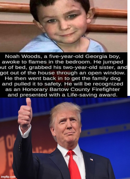 True hero | image tagged in wholesome,fire,boy,good job | made w/ Imgflip meme maker