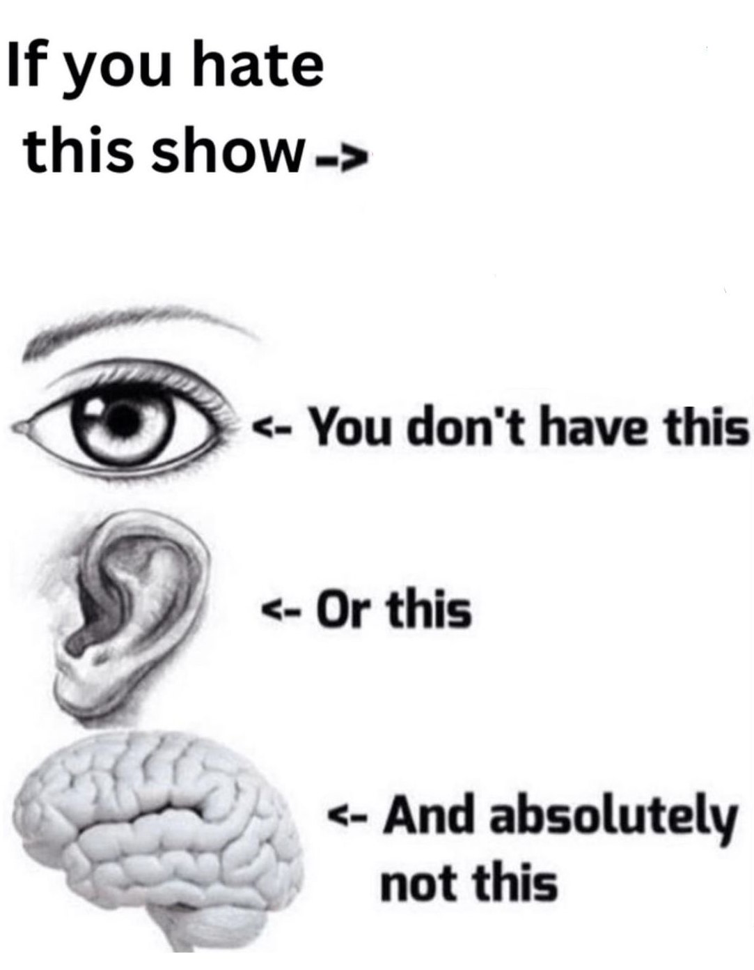if you hate this show Blank Meme Template