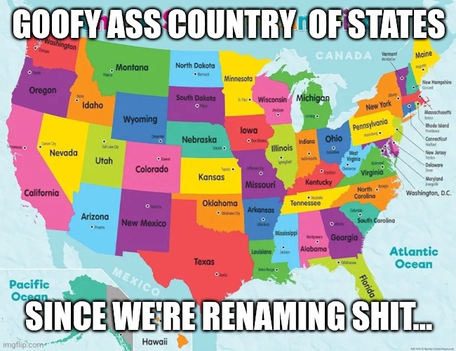 Renaming the United States | GOOFY ASS COUNTRY  OF STATES; SINCE WE'RE RENAMING SHIT... | image tagged in black people,united states,trump,kamala harris | made w/ Imgflip meme maker