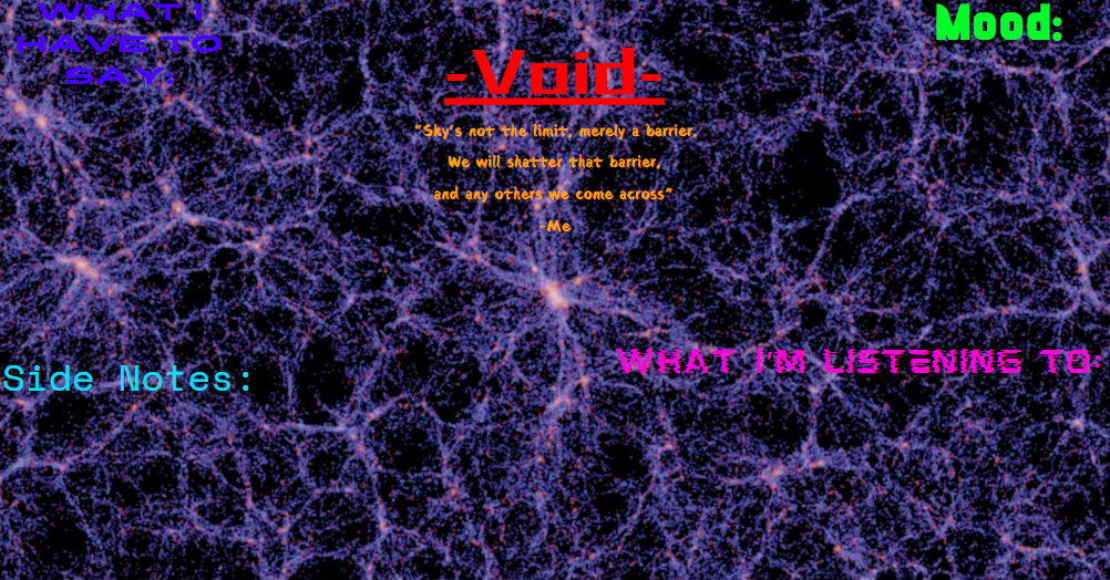 Void announcement temp Blank Meme Template