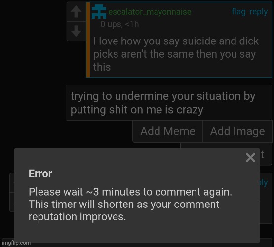 imagine losing an argument so bad you spam downvote someone lmao | made w/ Imgflip meme maker