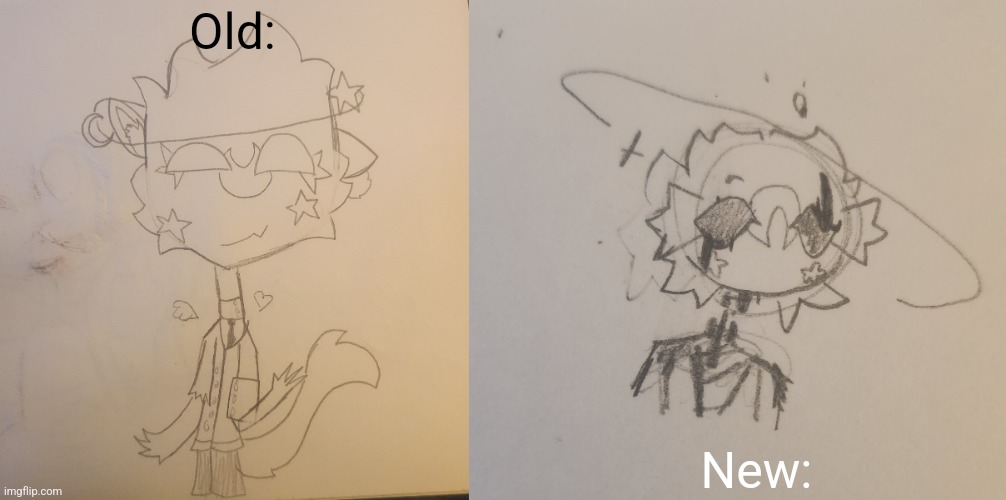 Is this what the chronically online artist calls a glow up? | Old:; New: | made w/ Imgflip meme maker