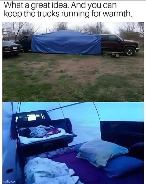 Carbon monoxide | image tagged in poison,camping,you had one job,great idea | made w/ Imgflip meme maker