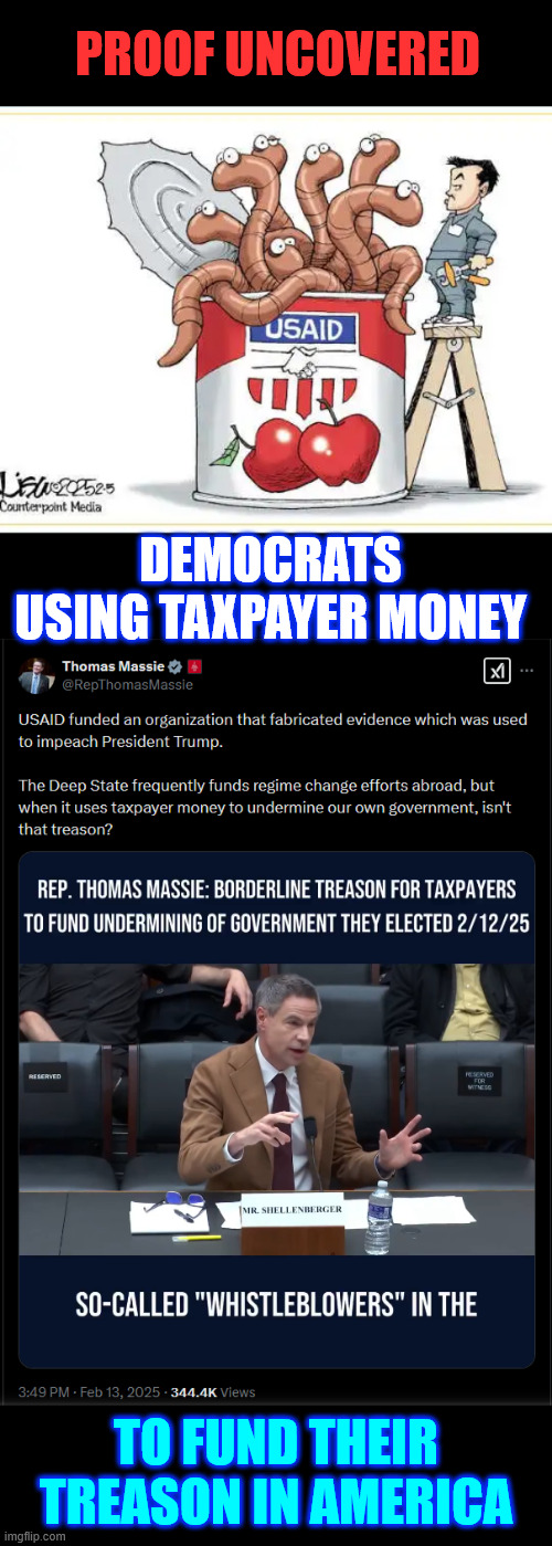 democrats used taxpayer money for treason | PROOF UNCOVERED; DEMOCRATS USING TAXPAYER MONEY; TO FUND THEIR TREASON IN AMERICA | image tagged in democrats,used taxpayer money,for treason | made w/ Imgflip meme maker