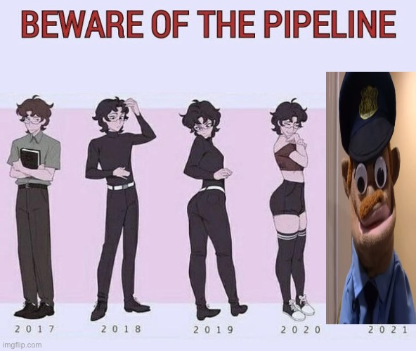 Beware of the pipeline featuring Brooklyn T guy | image tagged in beware of the pipeline,sml | made w/ Imgflip meme maker