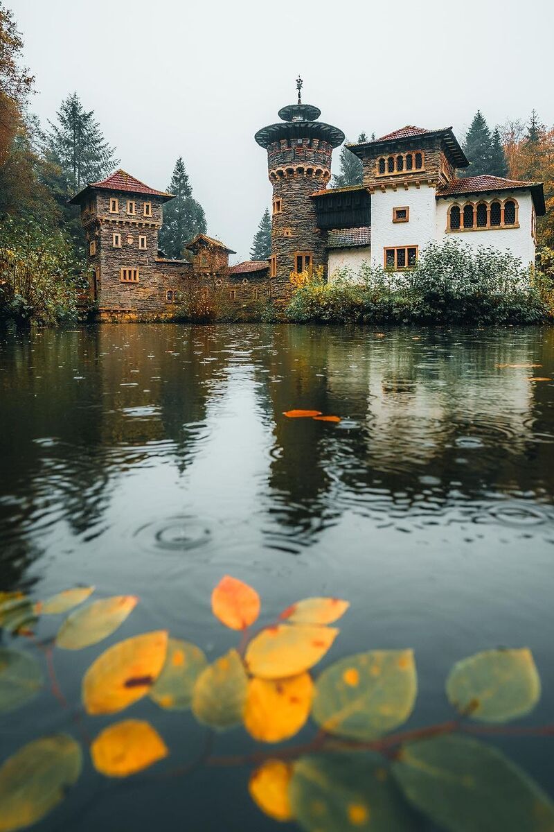 Turelbaach Castle. Photo by Giulio Gröbert. Blank Meme Template