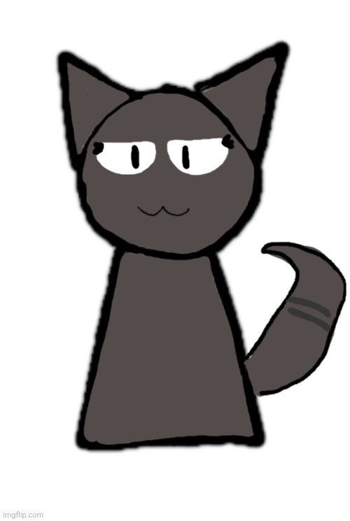 Ash (another OC I made) | image tagged in poorly drawn sprunki cat oc base | made w/ Imgflip meme maker