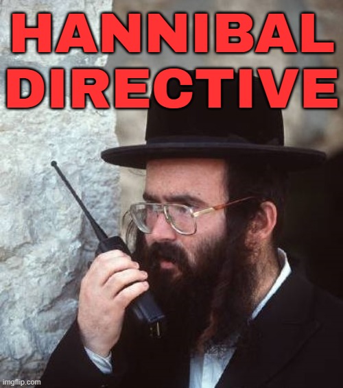 Ex Israel Army Chief Admits Using Hannibal Directive Against Own Soldiers | HANNIBAL
DIRECTIVE | image tagged in shut it down hassidic jew,palestine,middle east,breaking news,radical islam,islamic terrorism | made w/ Imgflip meme maker