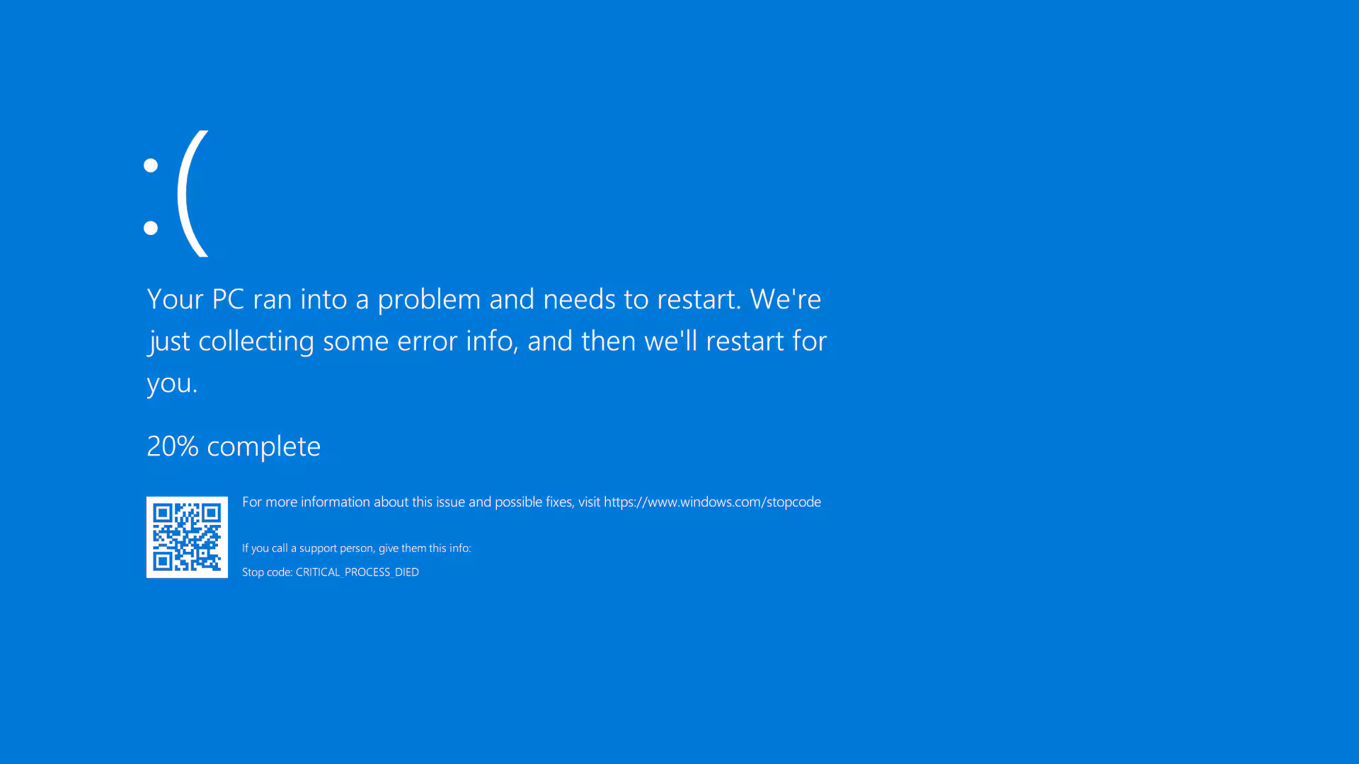 BSOD Blue Screen Of Death Blank Meme Template